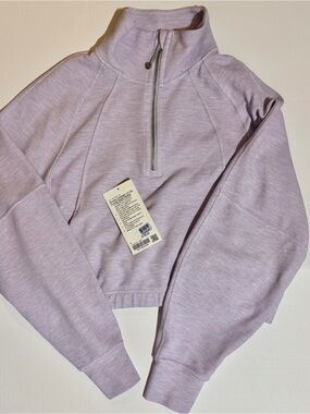 lululemon athletica Scuba Cropped Half-Zip Pullover - Lavender
